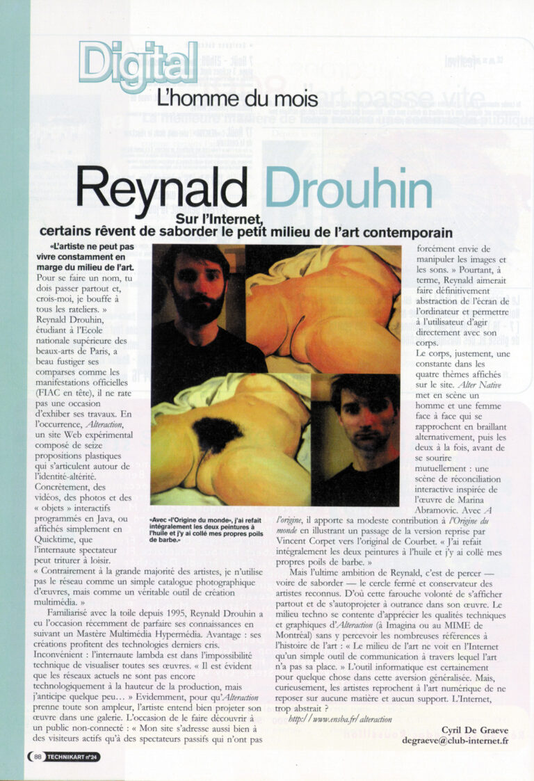 Technikart 24-25, Reynald Drouhin