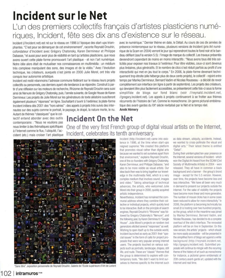 Incident sur le net : Intramuros 125