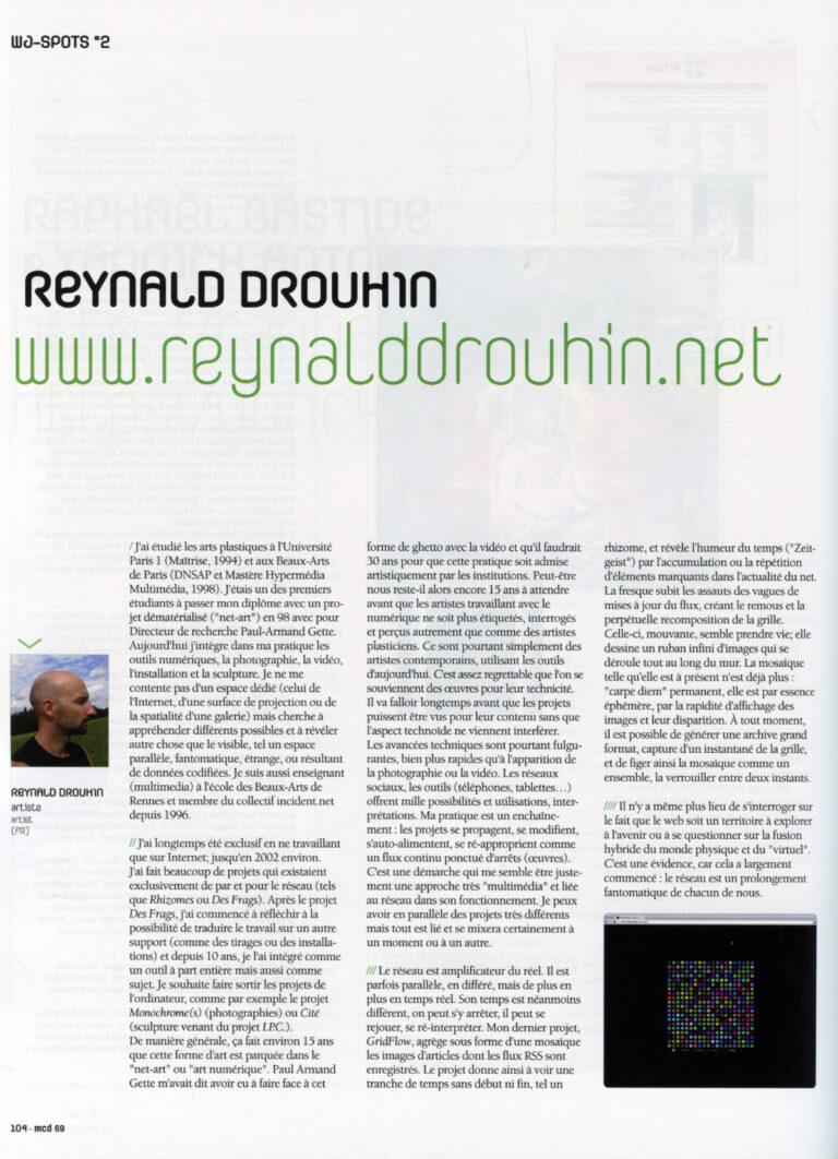 MCD #69 Net art – reynalddrouhin.net