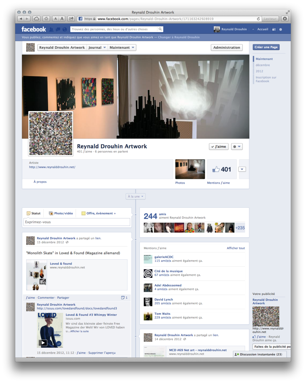 Interface Facebook