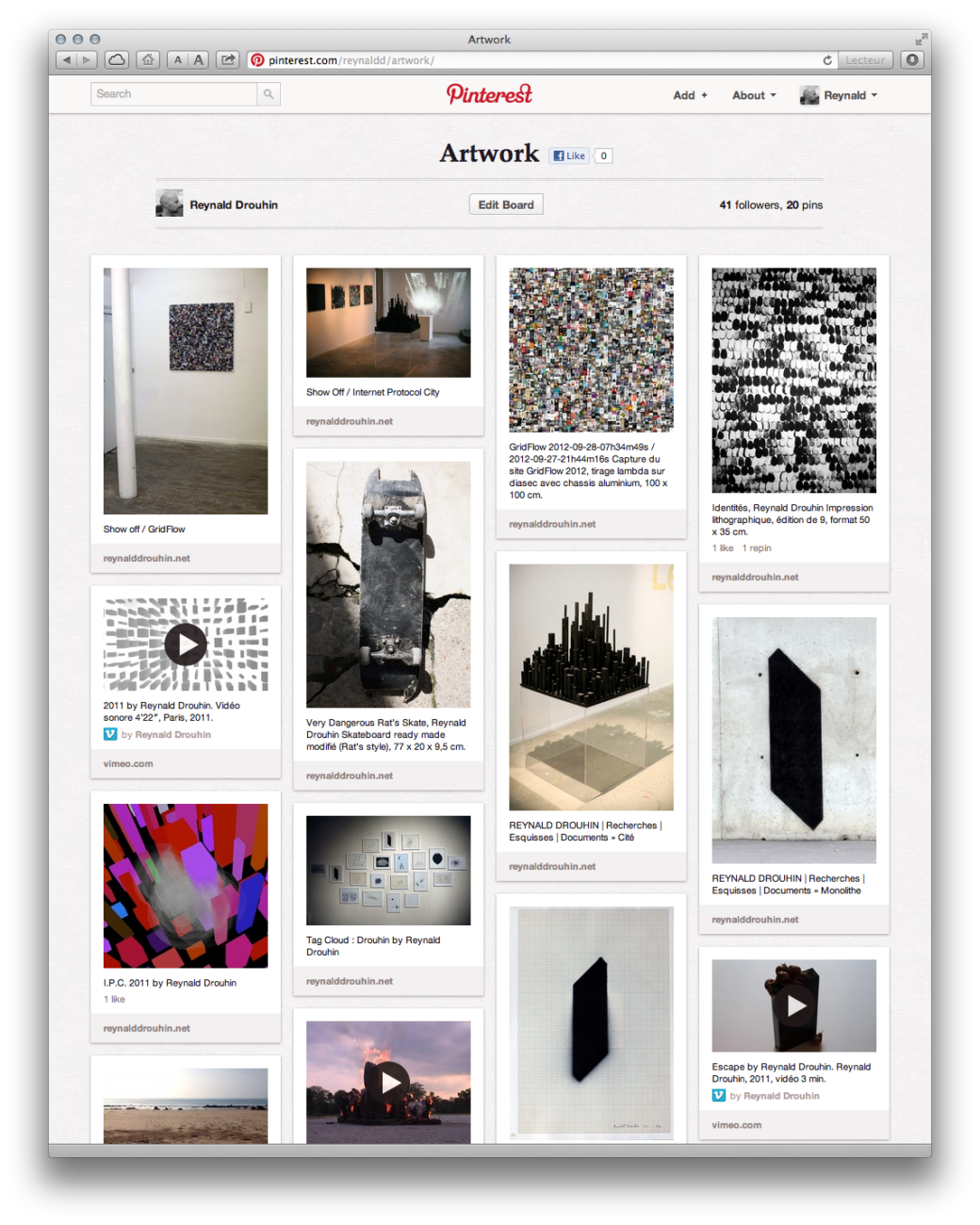Interface Pinterest