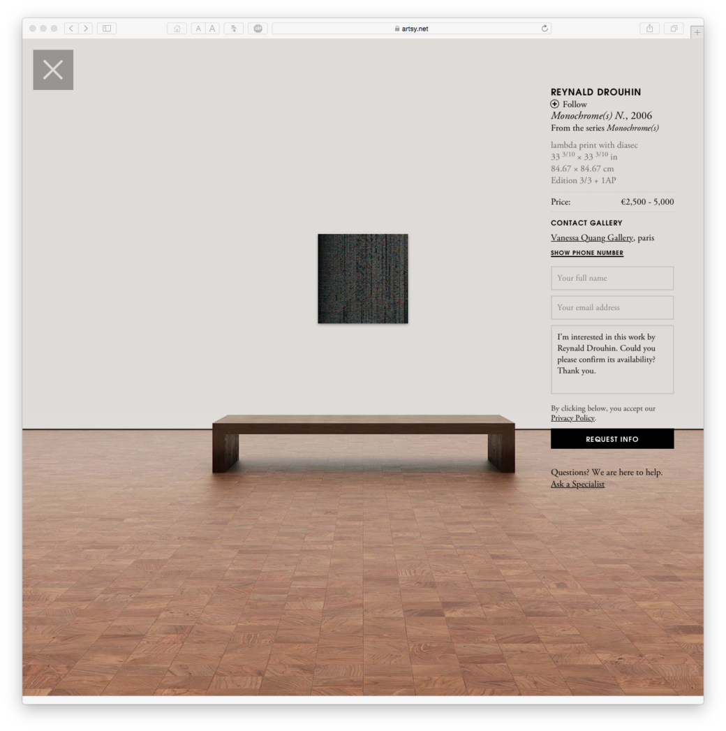 Artsy / Vanessa Quang Gallery / Reynald Drouhin