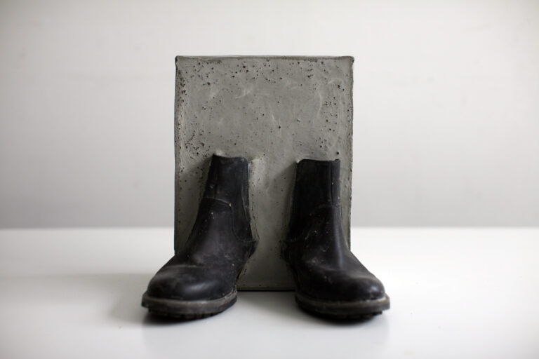 Where we stand (concrete shoes)
